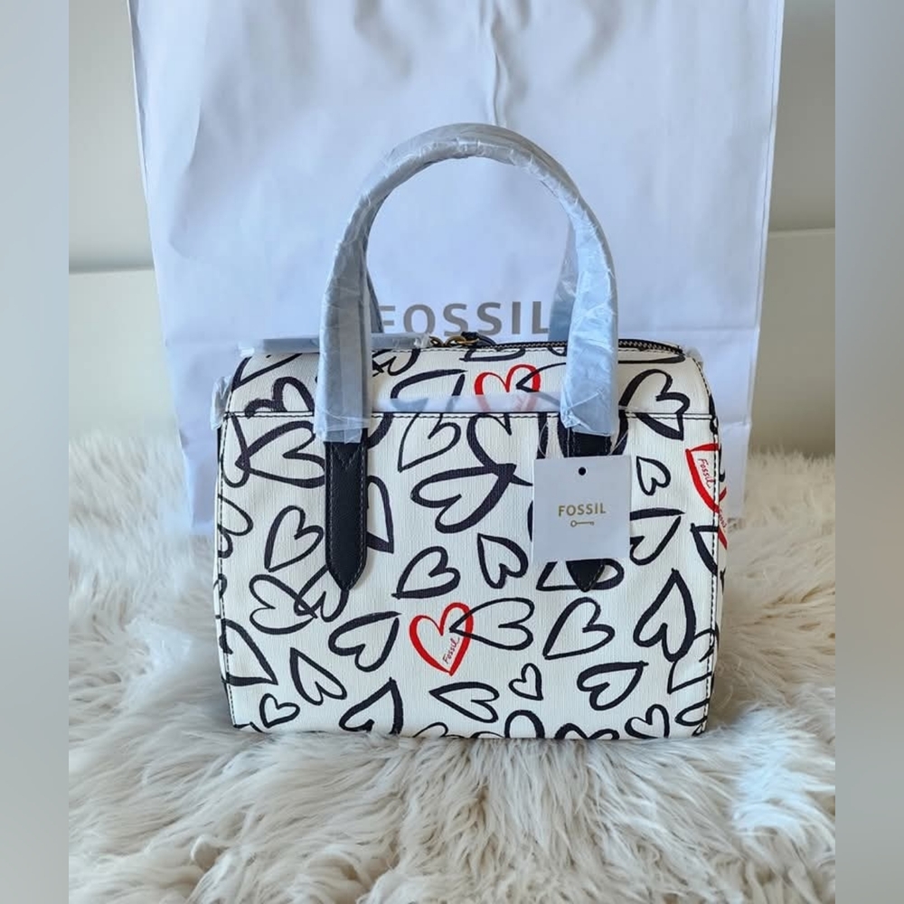 Fossil White and Black Women's Bag Original Brand New Withe Tag - Picture 4 of 8